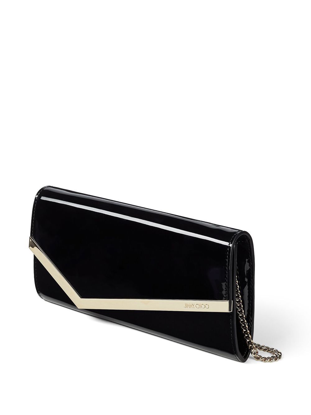 EMMIE PAT #BLACK/LIGHT GOLD JIMMY CHOO