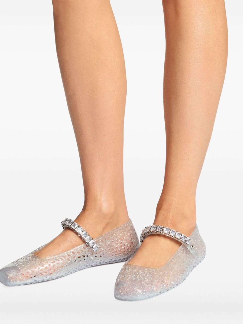 THE JELLY NTXCLEAR/SILVER/CRYSTAL JIMMY CHOO