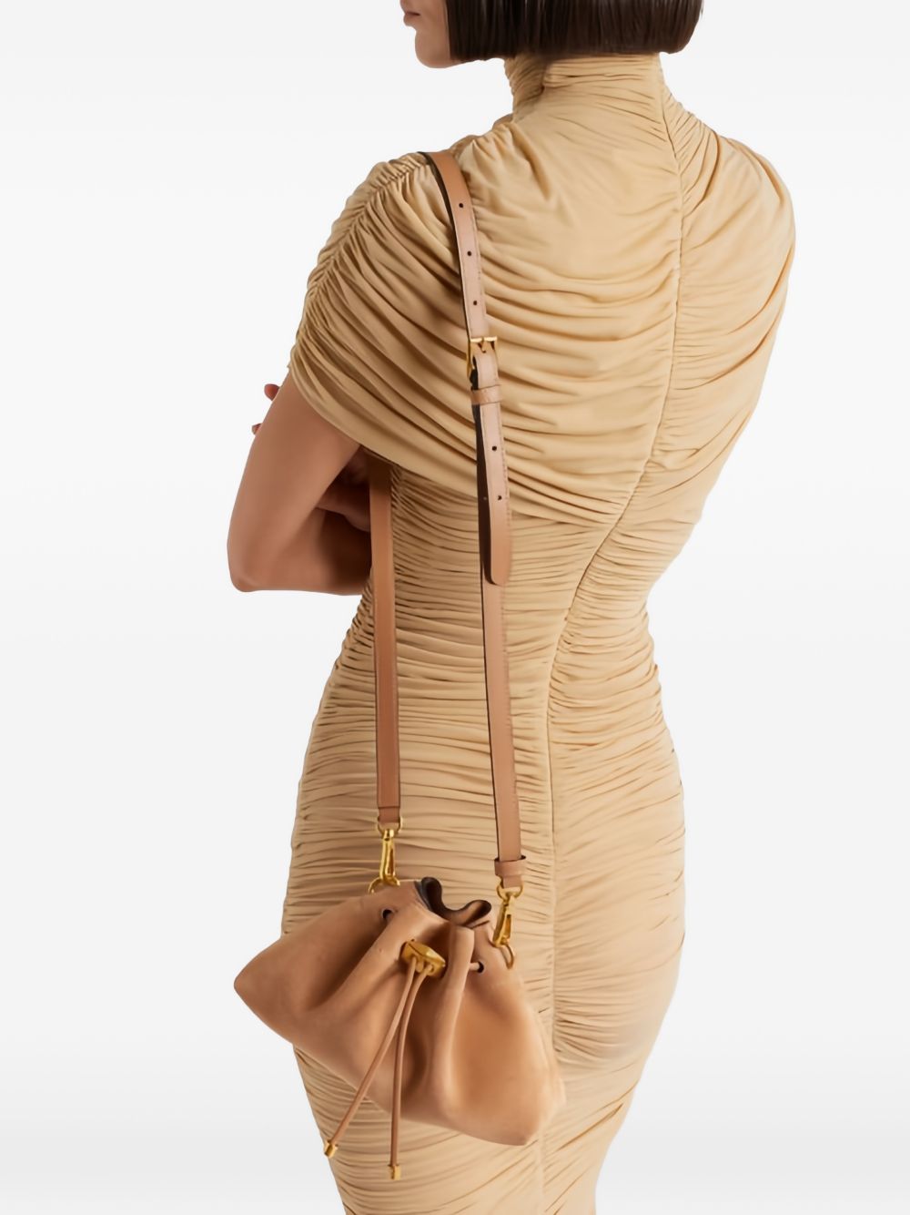 CINCH SMALL IMA #TOFFEE/GOLD JIMMY CHOO