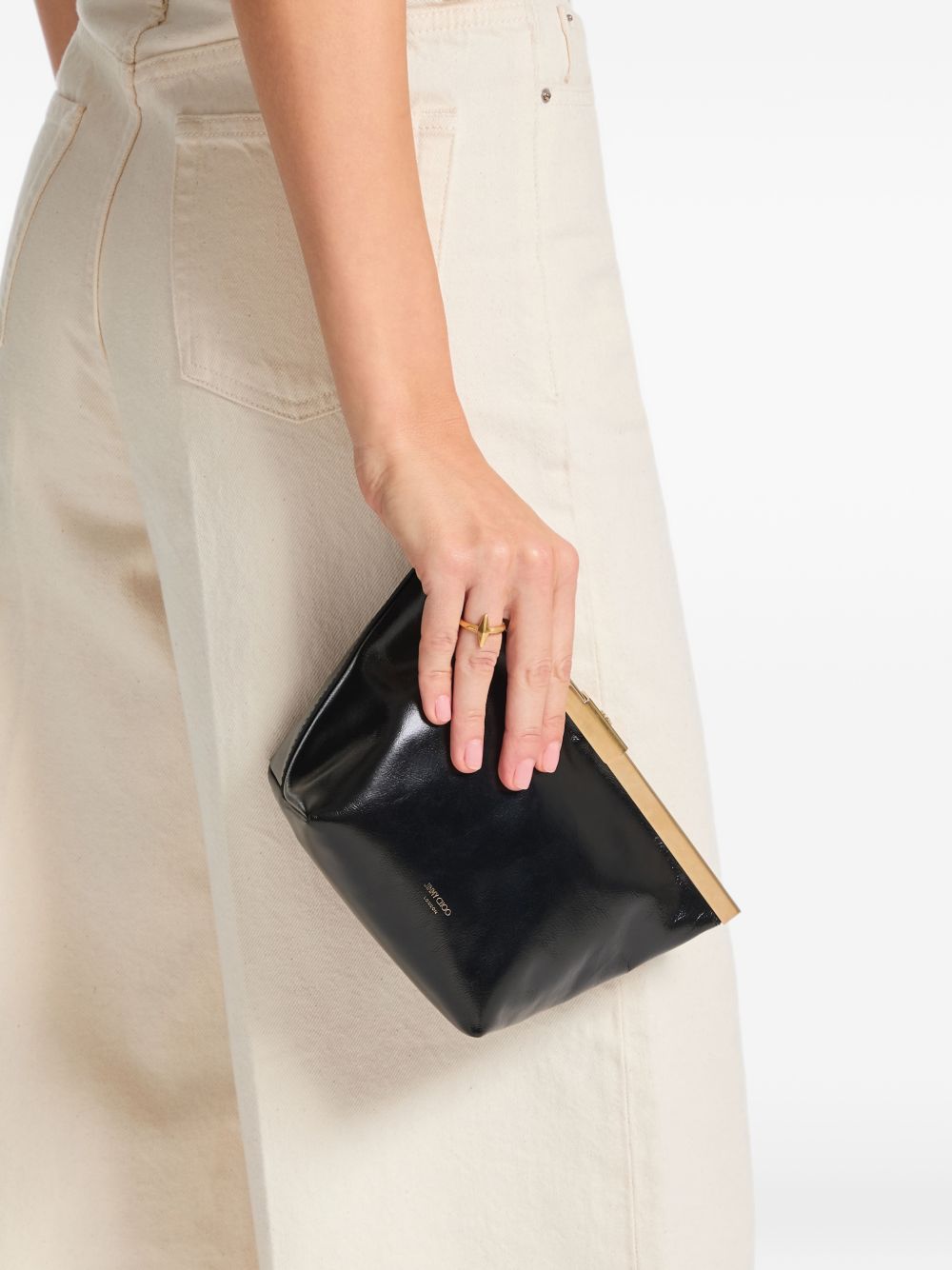 GANACHE GUV #BLACK/GOLD JIMMY CHOO