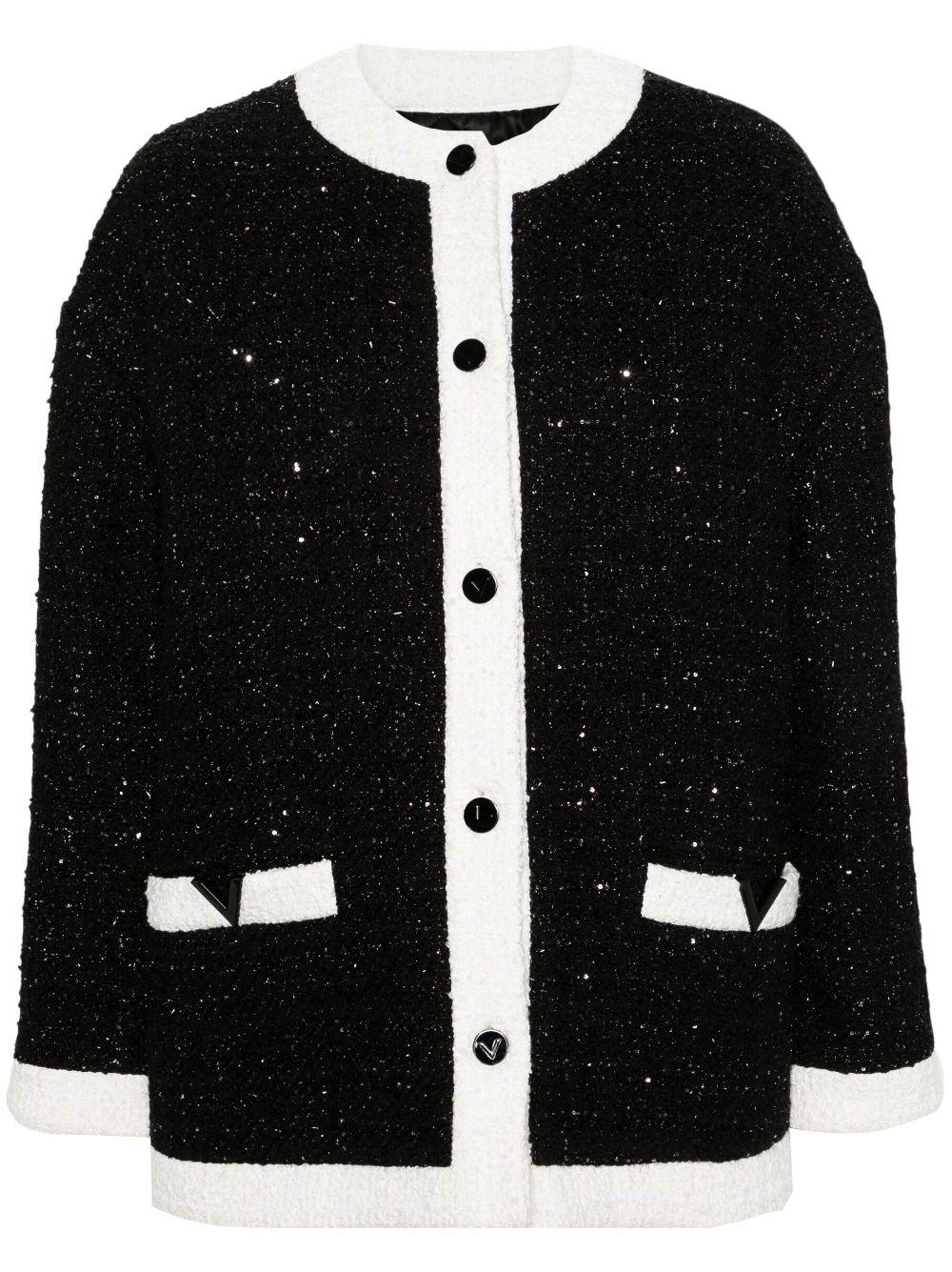 Cardigan Women 4B3CJ3C58C8* #NERO/AVORIO VALENTINO