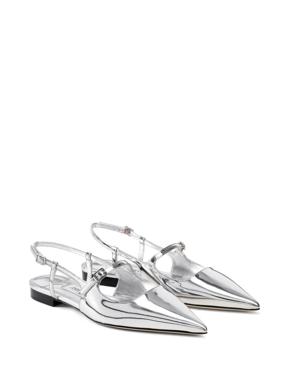 JIMMY CHOO DIDI FLAT QUI#SILVER