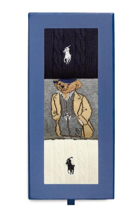 455982948001 #NAVY/GREY/IVORY RALPH LAUREN