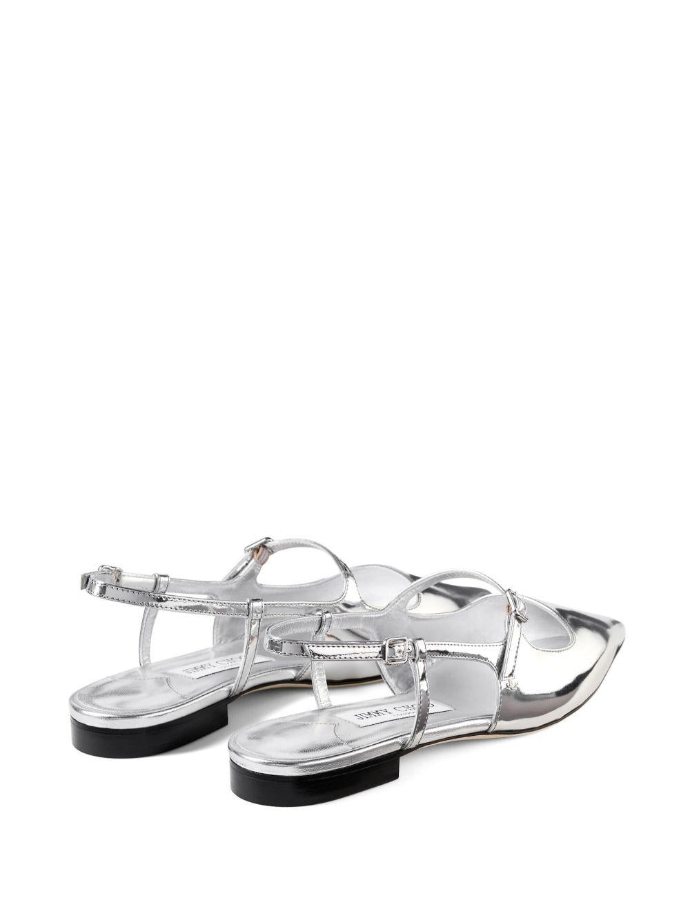 JIMMY CHOO DIDI FLAT QUI#SILVER