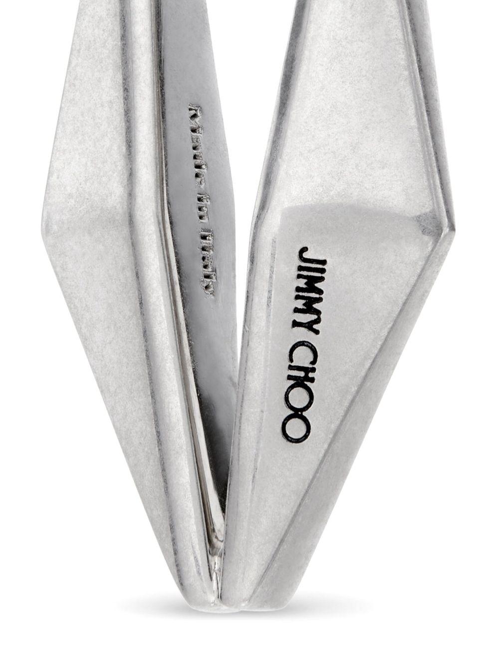 DIAMOND CHN EARRING CZI #ANTIQUE SILVER JIMMY CHOO