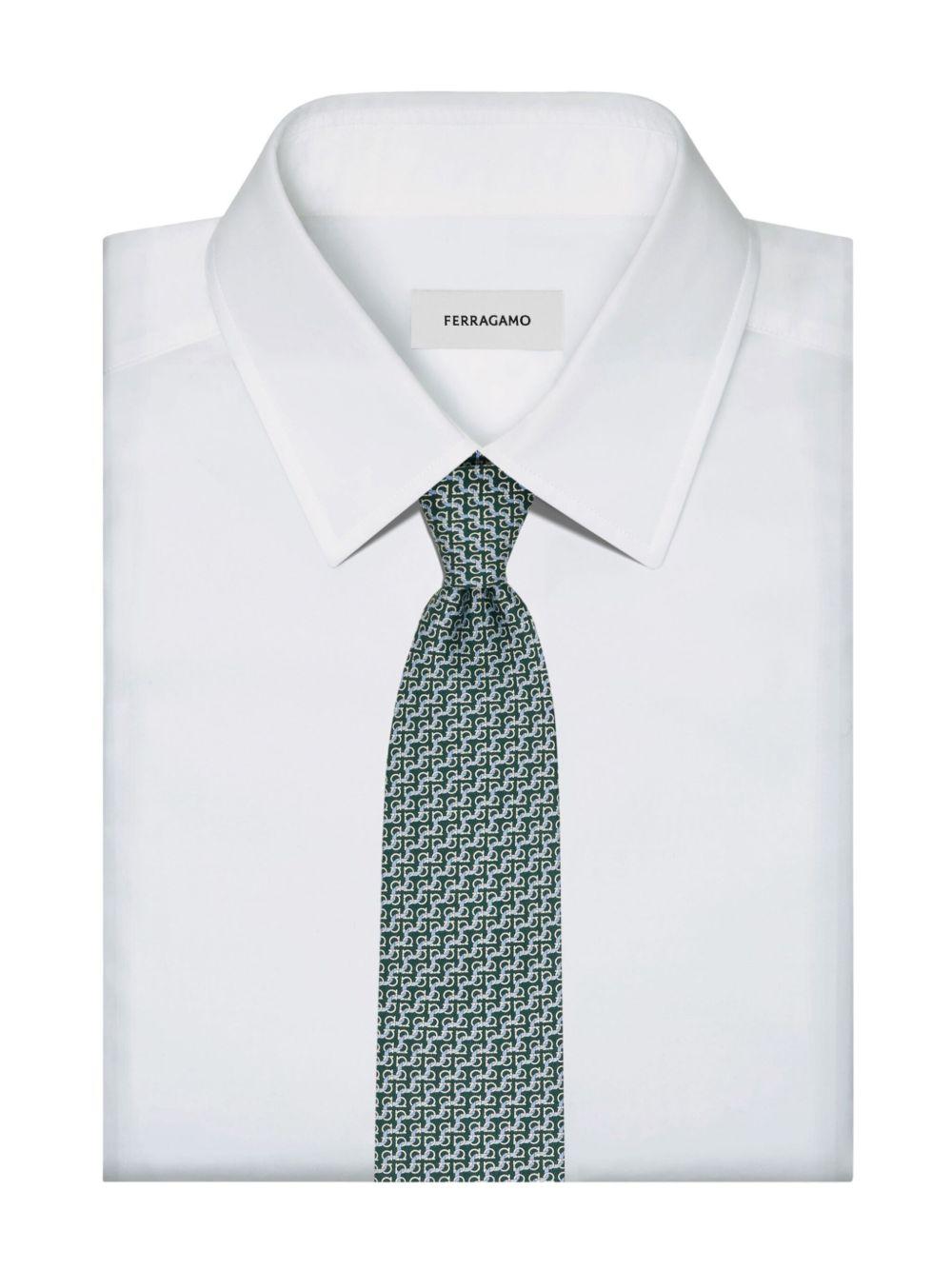 Tie Men zar 778464 351205F.VERDE SALVATORE FERRAGAMO