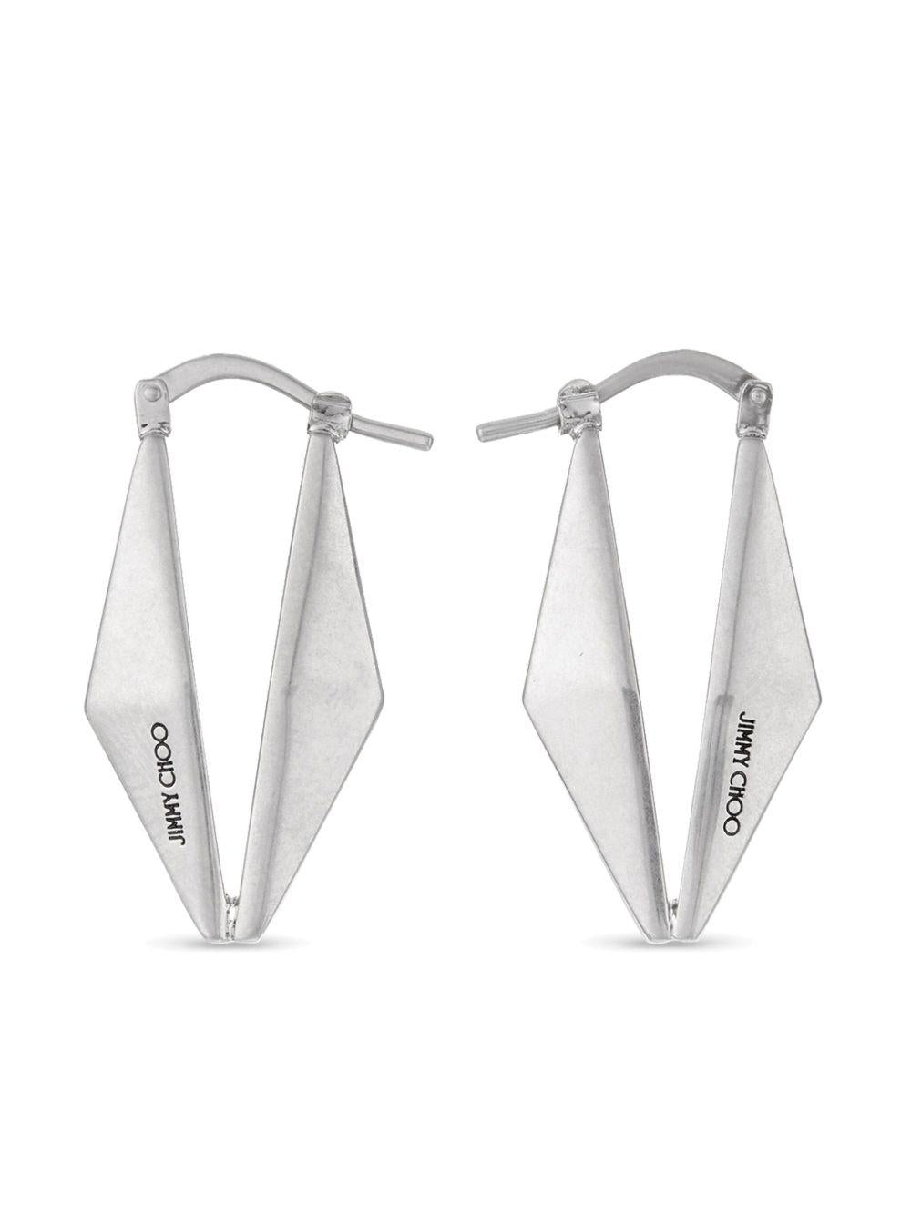 DIAMOND CHN EARRING CZI #ANTIQUE SILVER JIMMY CHOO