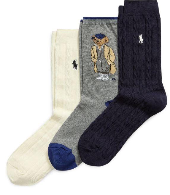 455982948001 #NAVY/GREY/IVORY RALPH LAUREN