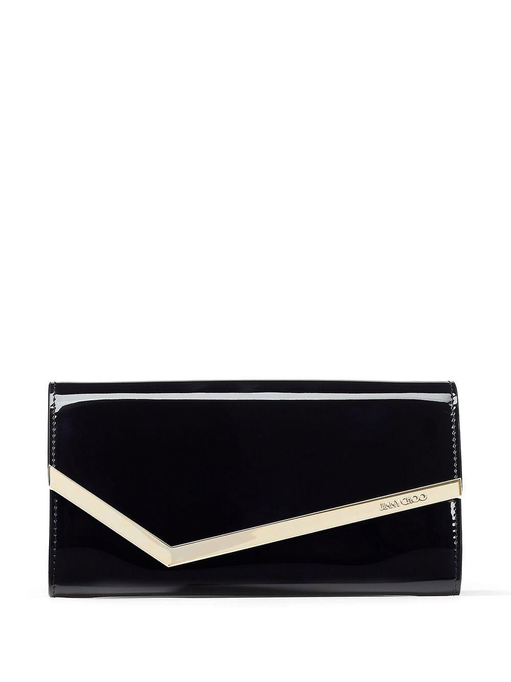 EMMIE PAT #BLACK/LIGHT GOLD JIMMY CHOO