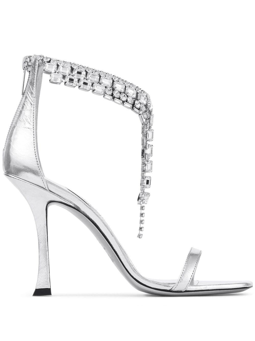 VERITY SANDAL100SHS #SILVER JIMMY CHOO