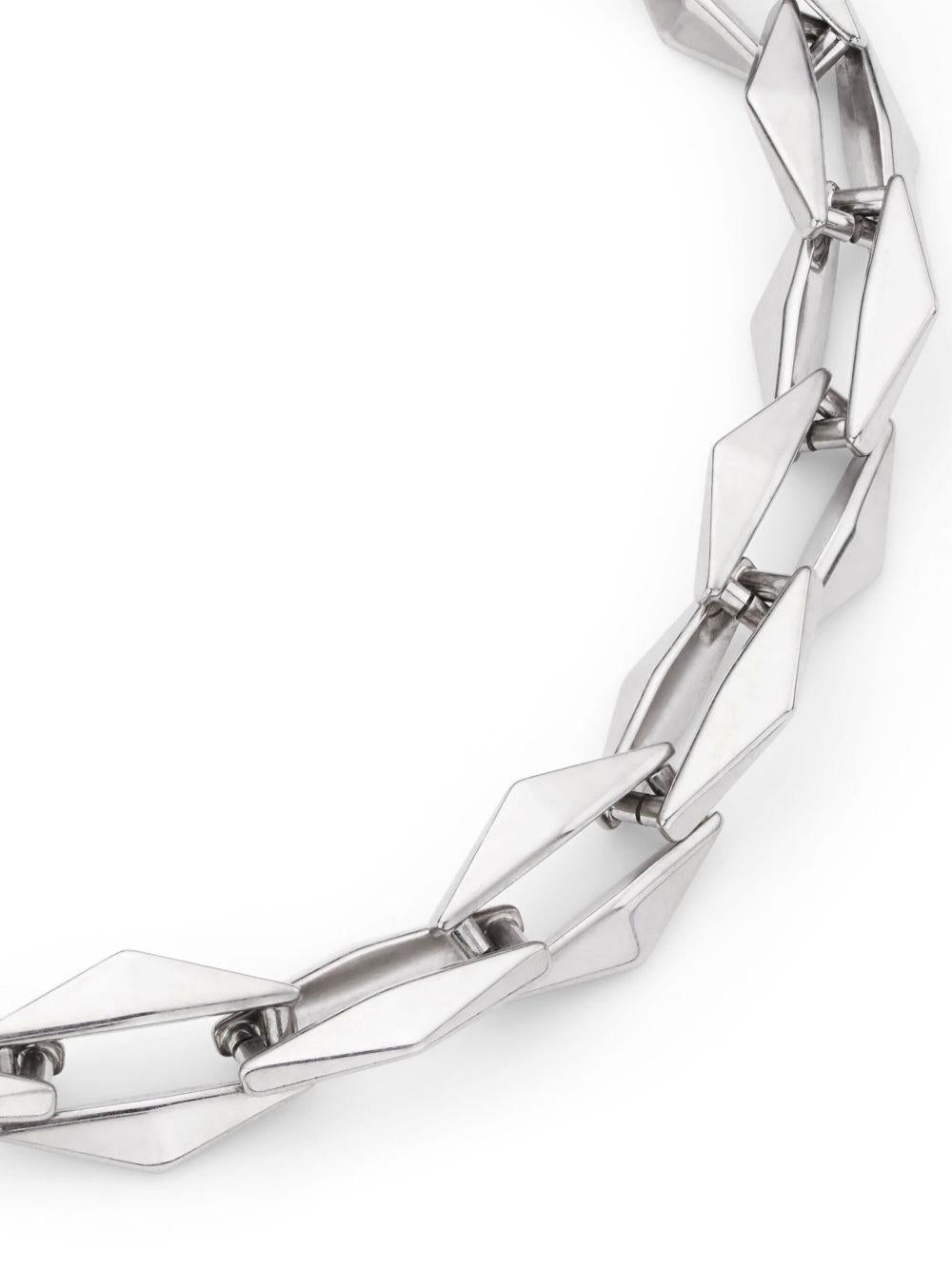 DIAMOND CHN NECKLACE CZI #ANTIQUE SILVER JIMMY CHOO