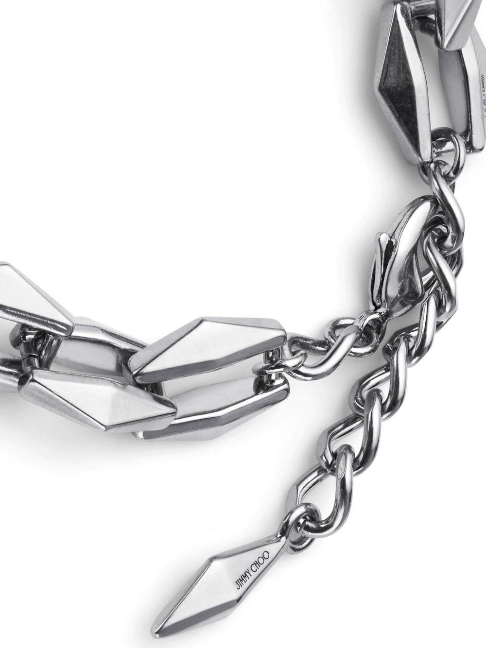 DIAMOND CHN BRACELET CZI #ANTIQUE SILVER JIMMY CHOO