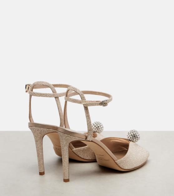 SACORA 85 EDK #LIGHT SOFT GOLD/CRYSTAL JIMMY CHOO