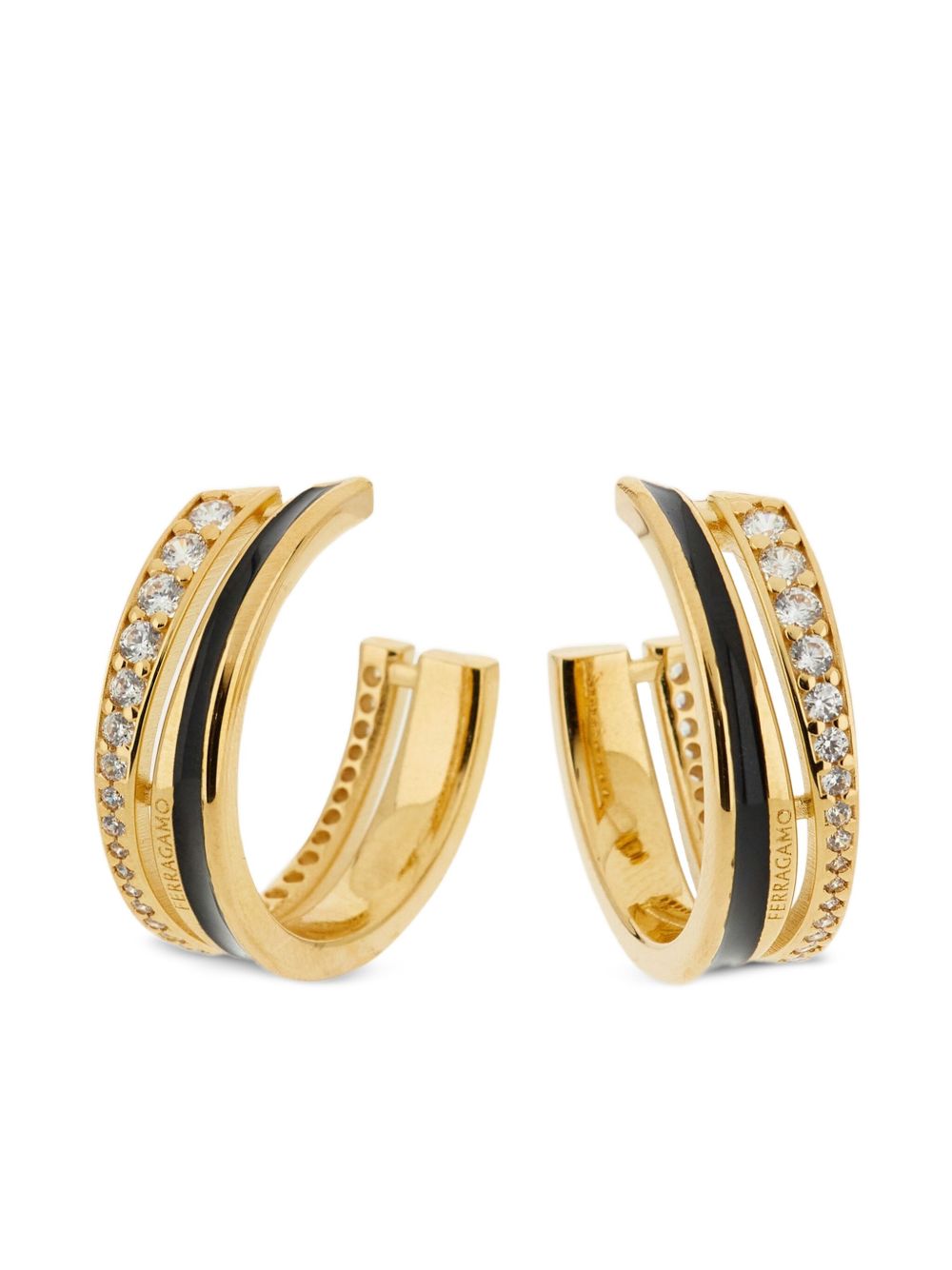  76093 790642ORO/BLACK/CRYSTAL SALVATORE FERRAGAMO 