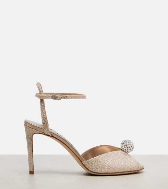  SACORA 85 EDK #LIGHT SOFT GOLD/CRYSTAL JIMMY CHOO 