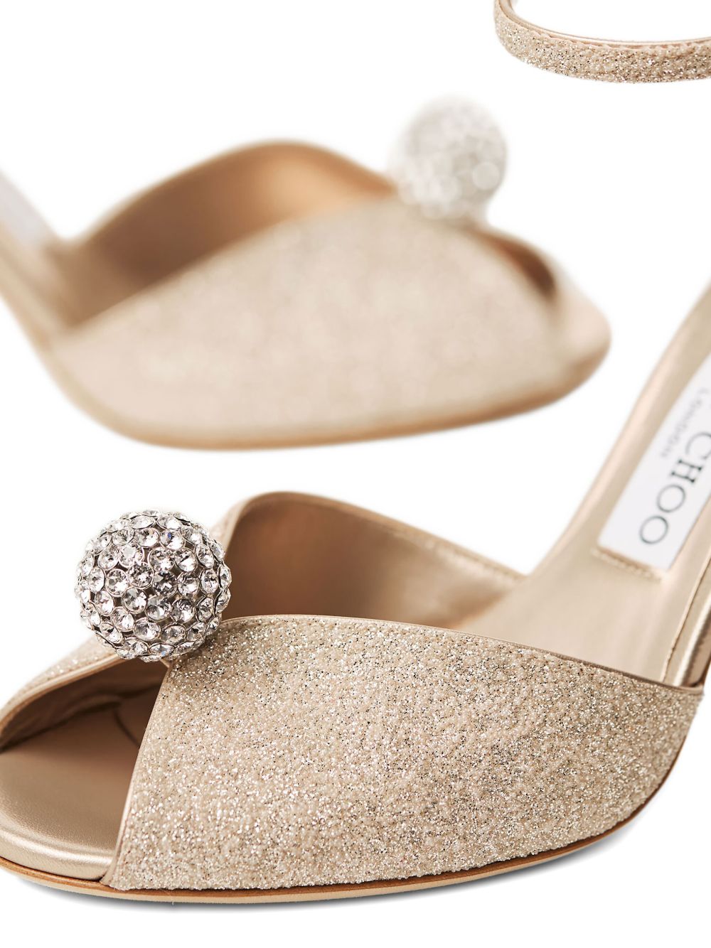  SACORA 85 EDK #LIGHT SOFT GOLD/CRYSTAL JIMMY CHOO 