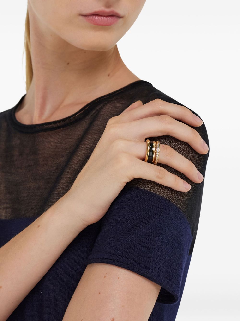  760925 790647ORO/BLACK/CRYSTAL SALVATORE FERRAGAMO 