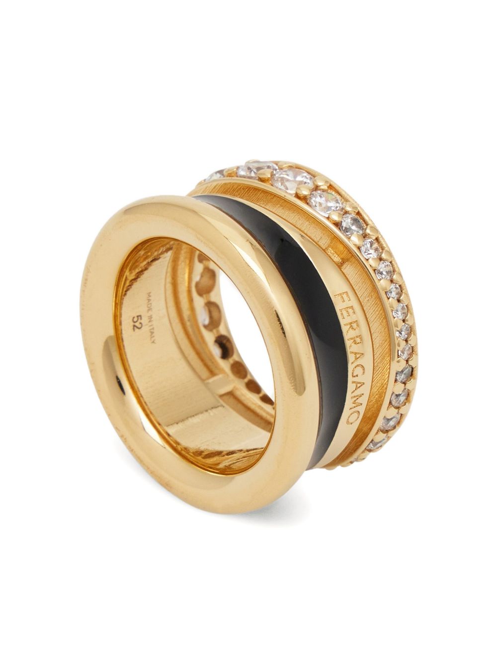  760925 790647ORO/BLACK/CRYSTAL SALVATORE FERRAGAMO 