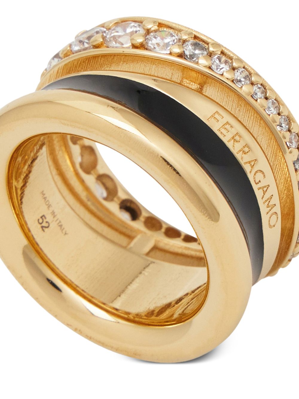  760925 790647ORO/BLACK/CRYSTAL SALVATORE FERRAGAMO 