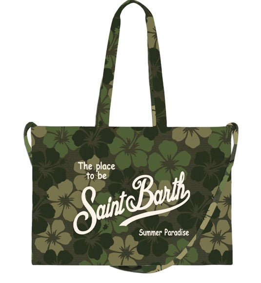  ESSENTIALBAGNCANVAS 03189LHIBISCUS CAMO 52 SAINT BARTH 