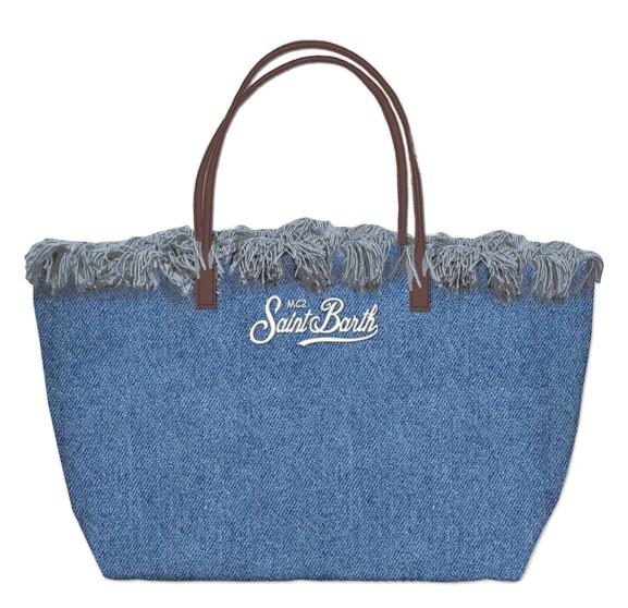  CITYBAGMIDFRINGE 00436LDENIM EMB SAINT BARTH 