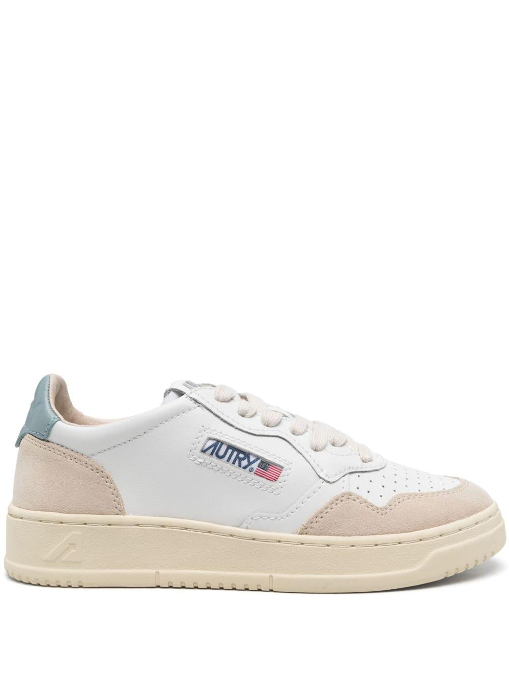AUTRY AULWLS79LEAT/SUEDEWHT/SLVBLUE