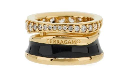  760925 790650ORO/BLACK/CRYSTAL SALVATORE FERRAGAMO 