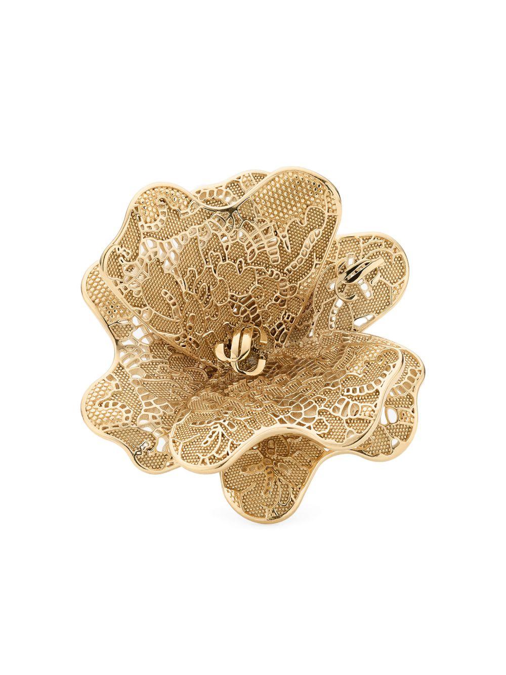  MAXI CORSAGE RING MFQ #GOLD JIMMY CHOO 