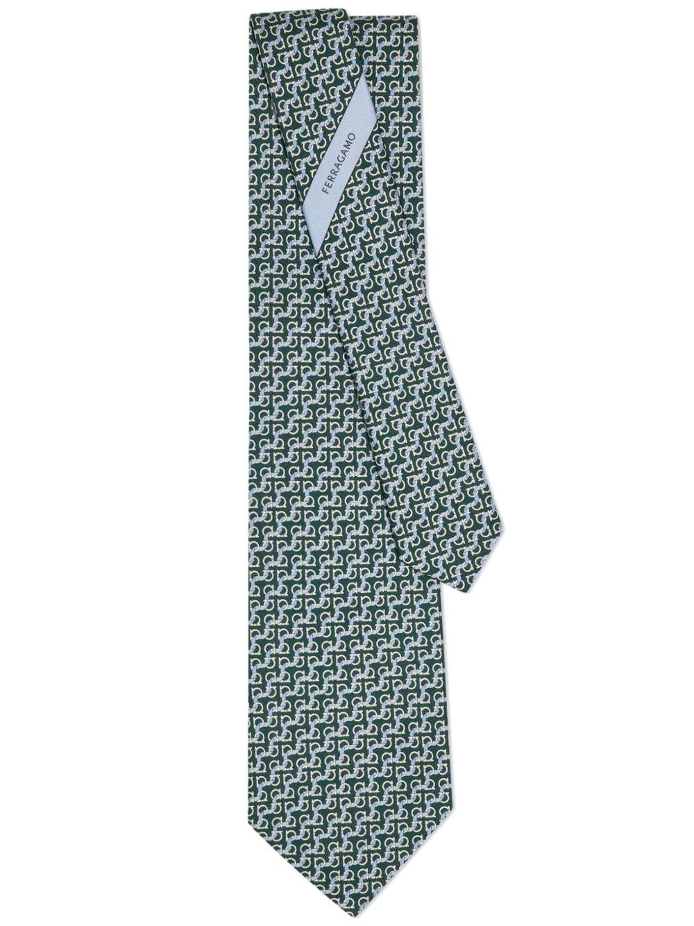 Tie Men zar 778464 351205F.VERDE SALVATORE FERRAGAMO 