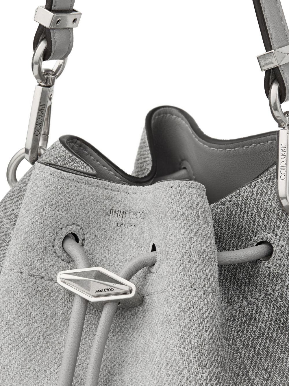  CINCH SMALL IMA #DOVE/DOVE/ANTIQUE SILVER JIMMY CHOO 