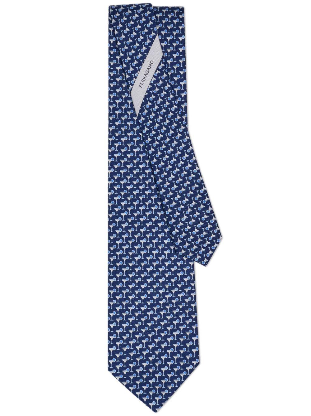 Tie Men zibibbo 778944 351235F.NAVY SALVATORE FERRAGAMO 