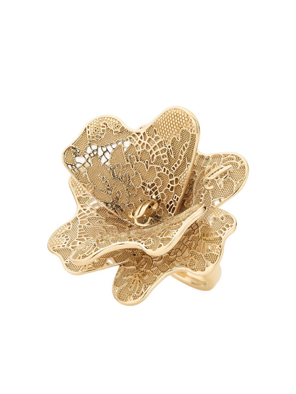  MAXI CORSAGE RING MFQ #GOLD JIMMY CHOO 